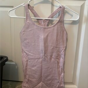 Lululemon Athletica Light Pink Ribbed Tank Top